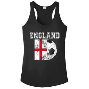 ENGLAND Flag  Soccer Futbol Football  Ladies PosiCharge Competitor Racerback Tank