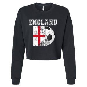 ENGLAND Flag  Soccer Futbol Football  Cropped Pullover Crew