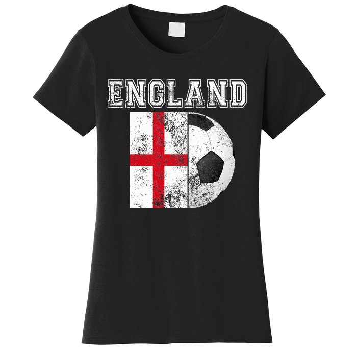 ENGLAND Flag  Soccer Futbol Football  Women's T-Shirt