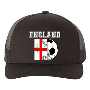 England Flag Soccer Futbol Football Yupoong Adult 5-Panel Trucker Hat