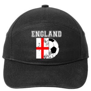 England Flag Soccer Futbol Football 7-Panel Snapback Hat