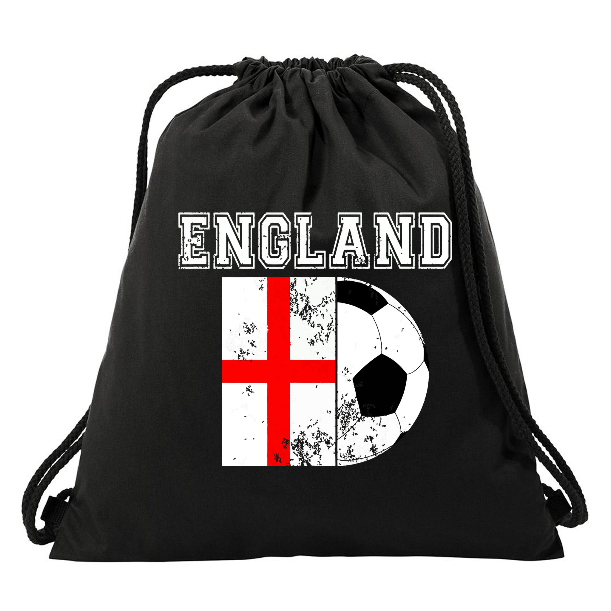 England Flag Soccer Futbol Football Drawstring Bag