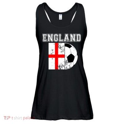 England Flag Soccer Futbol Football Ladies Essential Flowy Tank