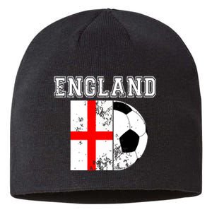 England Flag Soccer Futbol Football Sustainable Beanie