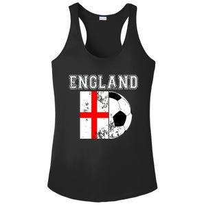 England Flag Soccer Futbol Football Ladies PosiCharge Competitor Racerback Tank