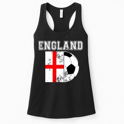England Flag Soccer Futbol Football Womens Tank Top
