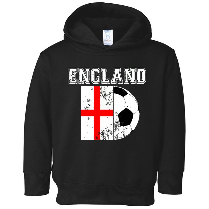 England Flag Soccer Futbol Football Toddler Hoodie