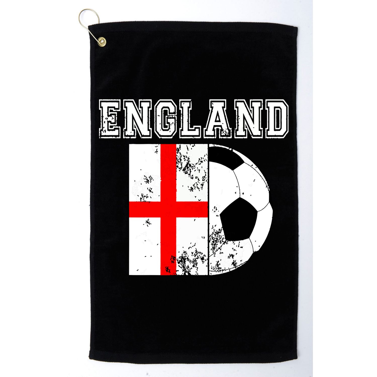 England Flag Soccer Futbol Football Golf Towel