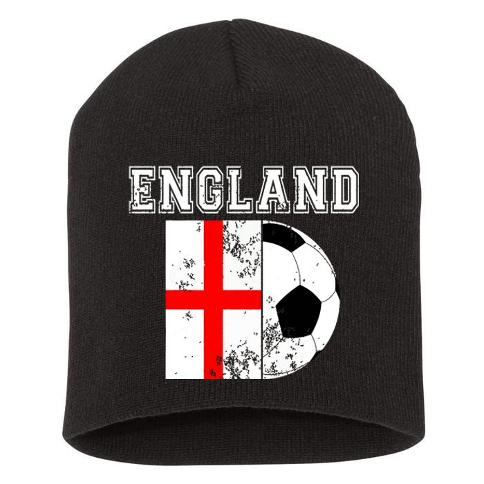 England Flag Soccer Futbol Football Short Acrylic Beanie