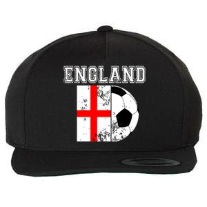 England Flag Soccer Futbol Football Wool Snapback Cap