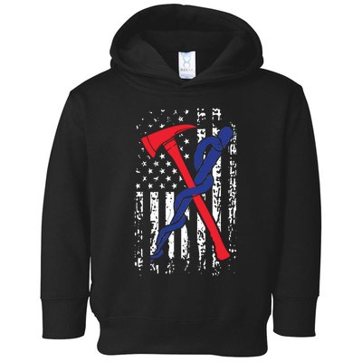 EMT Firefighter Shirts Firefighter EMS USA Flag Gift Toddler Hoodie