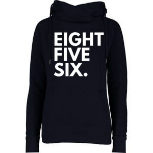 EIGHT FIVE SIX Area Code 856 Camden NJ New Jersey USA Womens Funnel Neck Pullover Hood