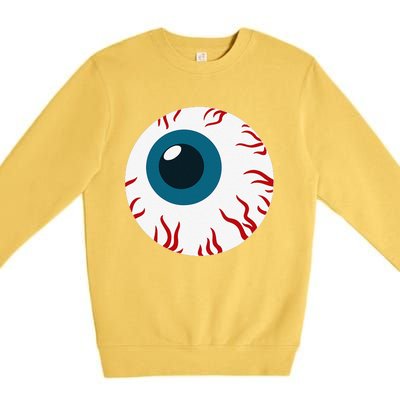 Eyeball Funny Spooky Scary Halloween Birthday Gift Women Premium Crewneck Sweatshirt