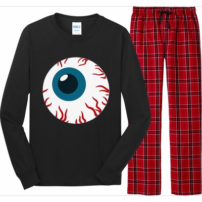 Eyeball Funny Spooky Scary Halloween Birthday Gift Women Long Sleeve Pajama Set