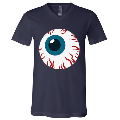 Eyeball Funny Spooky Scary Halloween Birthday Gift Women V-Neck T-Shirt