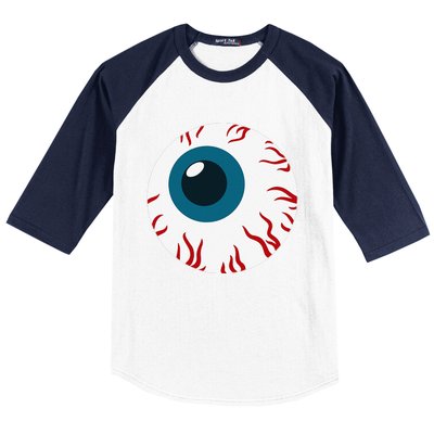 Eyeball Funny Spooky Scary Halloween Birthday Gift Women Baseball Sleeve Shirt