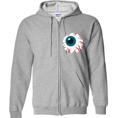 Eyeball Funny Spooky Scary Halloween Birthday Gift Women Full Zip Hoodie