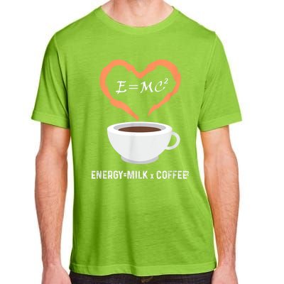 E=MC2 Funny Science Coffee Energy Milk Coffee Science Adult ChromaSoft Performance T-Shirt