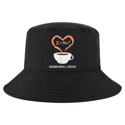 E=MC2 Funny Science Coffee Energy Milk Coffee Science Cool Comfort Performance Bucket Hat