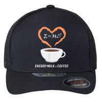 E=MC2 Funny Science Coffee Energy Milk Coffee Science Flexfit Unipanel Trucker Cap