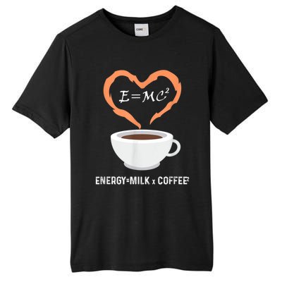 E=MC2 Funny Science Coffee Energy Milk Coffee Science Tall Fusion ChromaSoft Performance T-Shirt