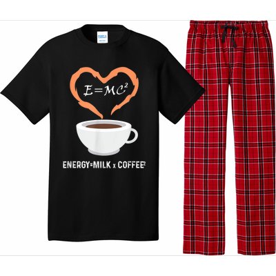 E=MC2 Funny Science Coffee Energy Milk Coffee Science Pajama Set