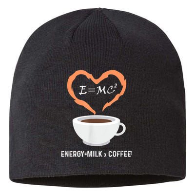 E=MC2 Funny Science Coffee Energy Milk Coffee Science Sustainable Beanie