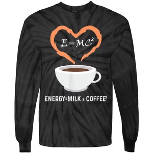 E=MC2 Funny Science Coffee Energy Milk Coffee Science Tie-Dye Long Sleeve Shirt