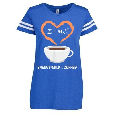 E=MC2 Funny Science Coffee Energy Milk Coffee Science Enza Ladies Jersey Football T-Shirt