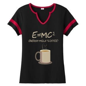 E=MC2 Funny Science Coffee Energy Milk Coffee Gift Ladies Halftime Notch Neck Tee