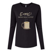 E=MC2 Funny Science Coffee Energy Milk Coffee Gift Womens Cotton Relaxed Long Sleeve T-Shirt