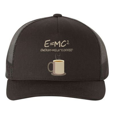 E=MC2 Funny Science Coffee Energy Milk Coffee Gift Yupoong Adult 5-Panel Trucker Hat