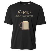 E=MC2 Funny Science Coffee Energy Milk Coffee Gift Cooling Performance Crew T-Shirt