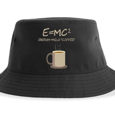 E=MC2 Funny Science Coffee Energy Milk Coffee Gift Sustainable Bucket Hat