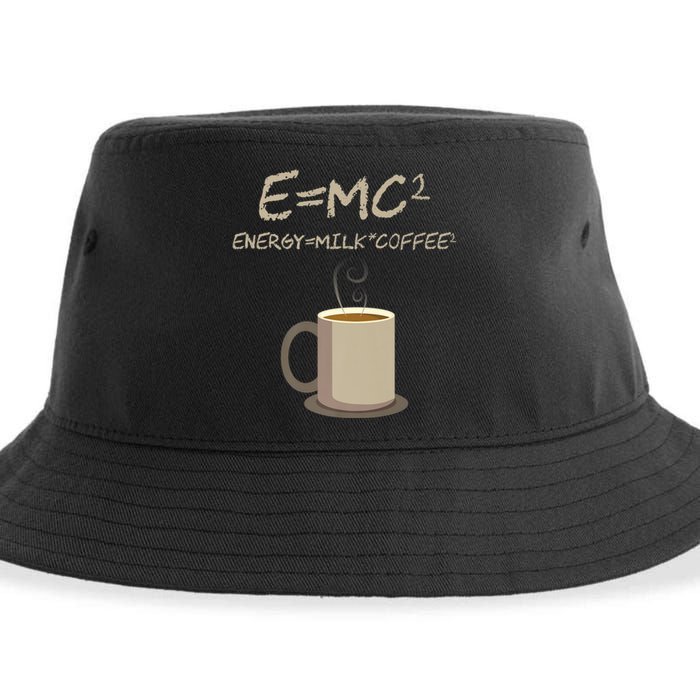 E=MC2 Funny Science Coffee Energy Milk Coffee Gift Sustainable Bucket Hat