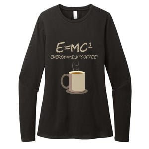 E=MC2 Funny Science Coffee Energy Milk Coffee Gift Womens CVC Long Sleeve Shirt