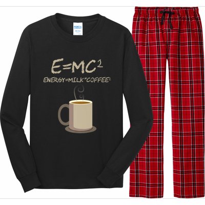 E=MC2 Funny Science Coffee Energy Milk Coffee Gift Long Sleeve Pajama Set