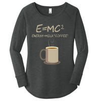 E=MC2 Funny Science Coffee Energy Milk Coffee Gift Women's Perfect Tri Tunic Long Sleeve Shirt