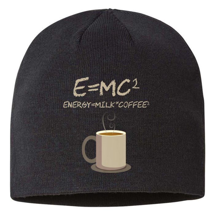 E=MC2 Funny Science Coffee Energy Milk Coffee Gift Sustainable Beanie