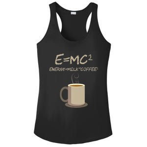 E=MC2 Funny Science Coffee Energy Milk Coffee Gift Ladies PosiCharge Competitor Racerback Tank