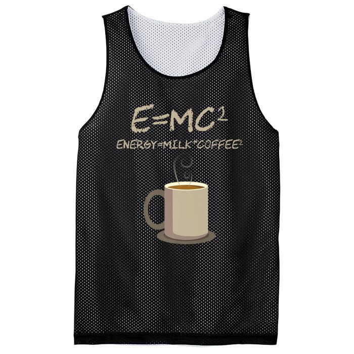 E=MC2 Funny Science Coffee Energy Milk Coffee Gift Mesh Reversible Basketball Jersey Tank