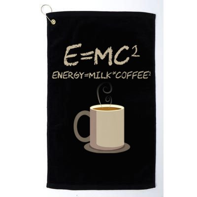 E=MC2 Funny Science Coffee Energy Milk Coffee Gift Platinum Collection Golf Towel