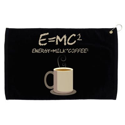 E=MC2 Funny Science Coffee Energy Milk Coffee Gift Grommeted Golf Towel