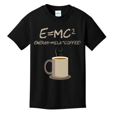 E=MC2 Funny Science Coffee Energy Milk Coffee Gift Kids T-Shirt