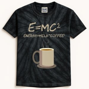 E=MC2 Funny Science Coffee Energy Milk Coffee Gift Kids Tie-Dye T-Shirt