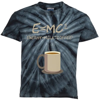 E=MC2 Funny Science Coffee Energy Milk Coffee Gift Kids Tie-Dye T-Shirt