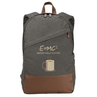 E=MC2 Funny Science Coffee Energy Milk Coffee Gift Cotton Canvas Backpack