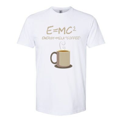 E=MC2 Funny Science Coffee Energy Milk Coffee Gift Softstyle CVC T-Shirt