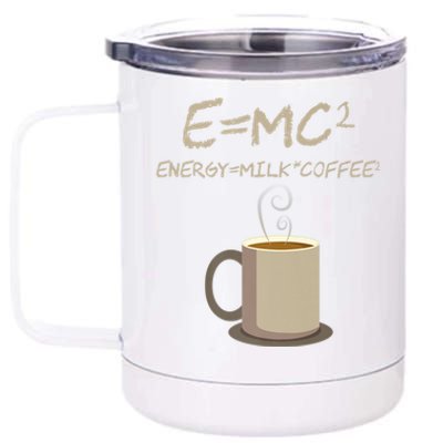 E=MC2 Funny Science Coffee Energy Milk Coffee Gift 12 oz Stainless Steel Tumbler Cup