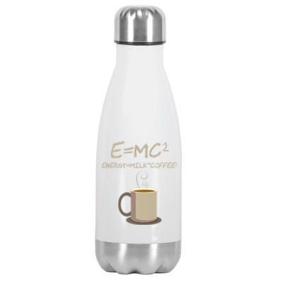 E=MC2 Funny Science Coffee Energy Milk Coffee Gift Stainless Steel Insulated Water Bottle